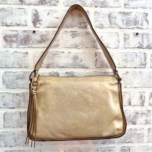 HOBO • Genuine Leather Shoulder Bag • Vintage Cream / Camel • HOBO The Original